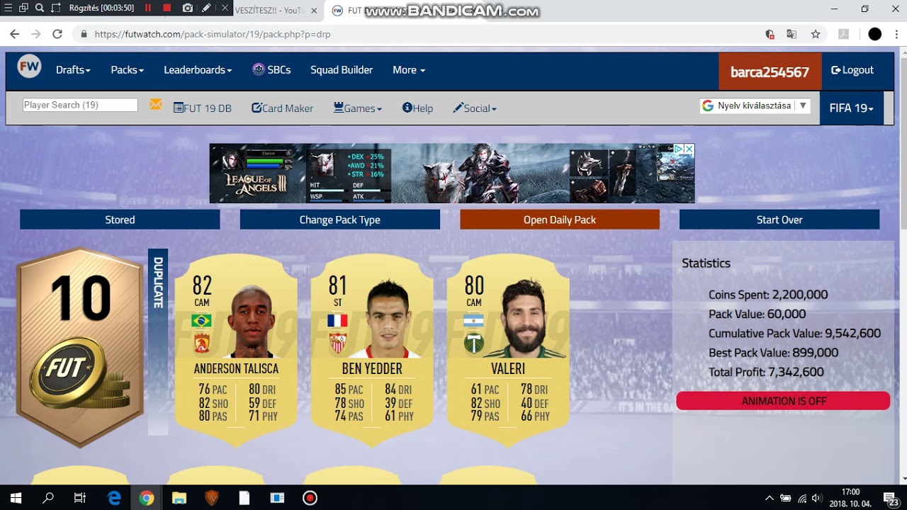 Fifa Ultimate team#5(micsoda packok)