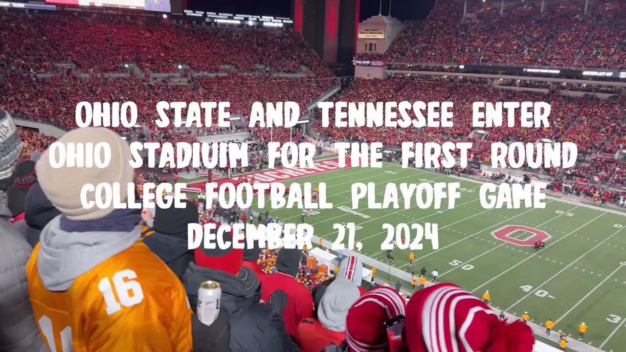 Ohio State and Tennessee Enter Ohio Stadium for the First Round of the College Football Playoffs