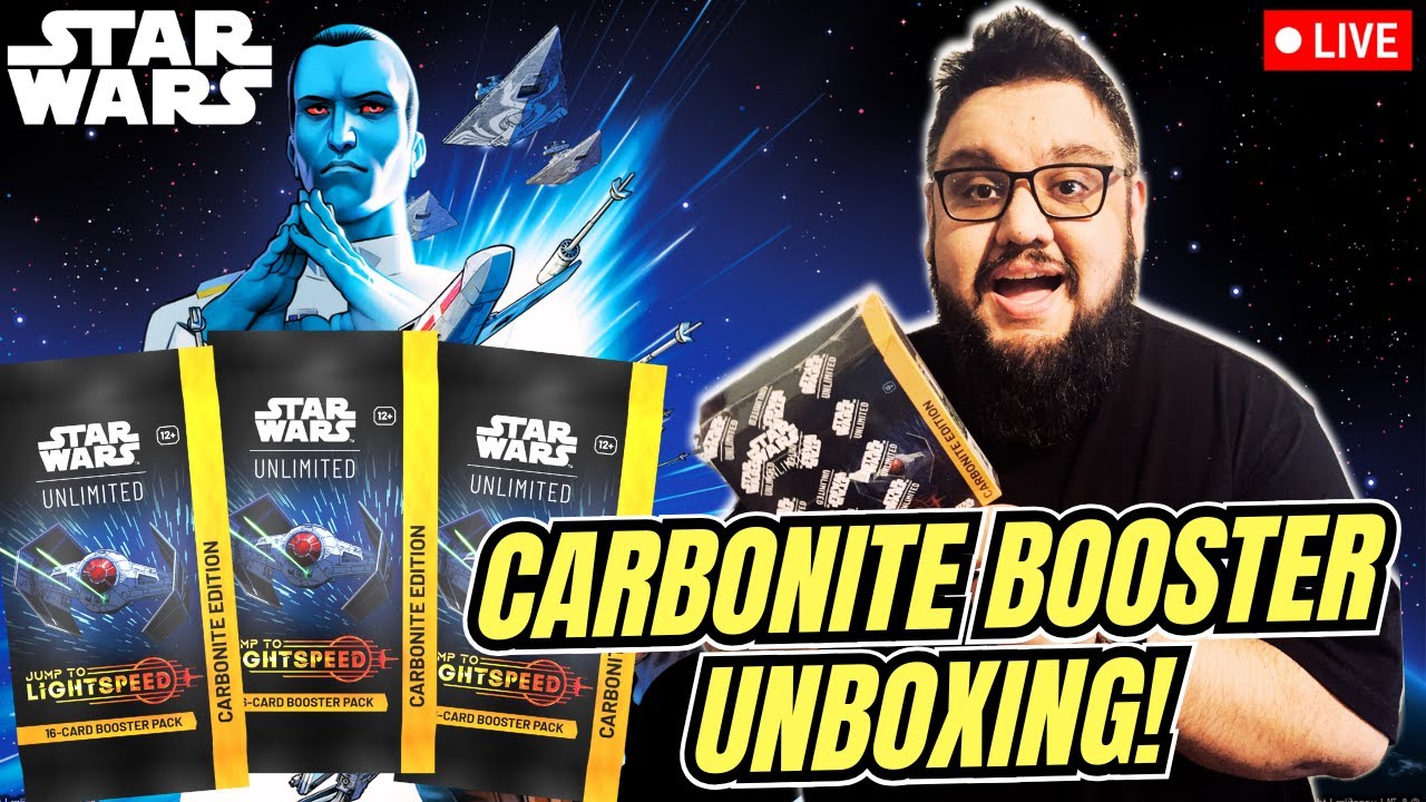 CARBONITE BOOSTER BOX OPENING! | STAR WARS UNLIMITED | JUMP TO LIGHTSPEED | NEW PREMIUM SET