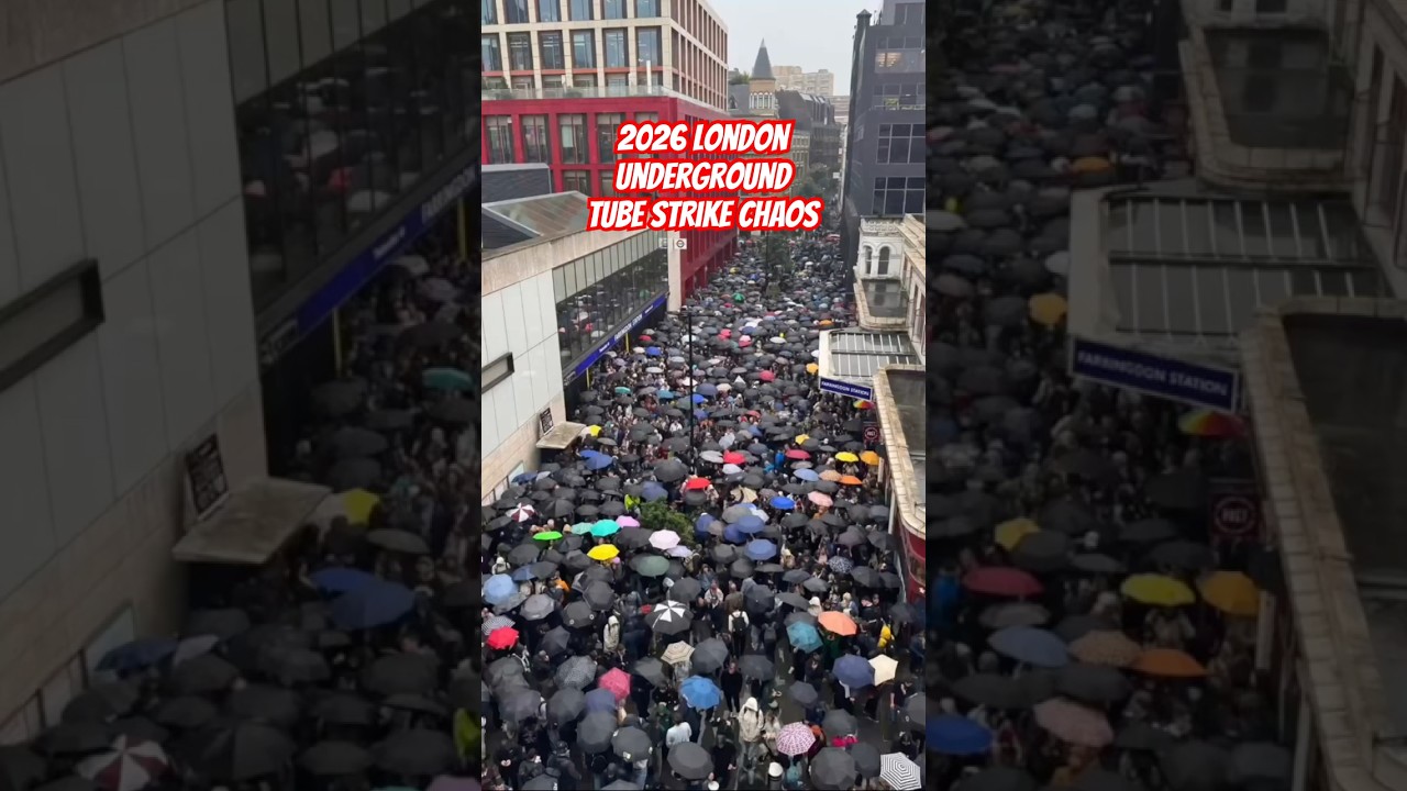 Хаос забастовки в лондонском метро 2026 года #поезд #станция #метро #забастовкаметро #лондонскоем...