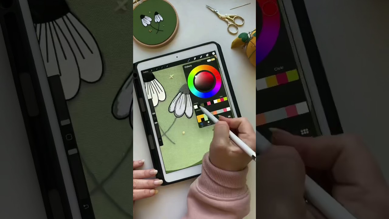 Creating an embroidery pattern using the procreate app for the iPad ✨