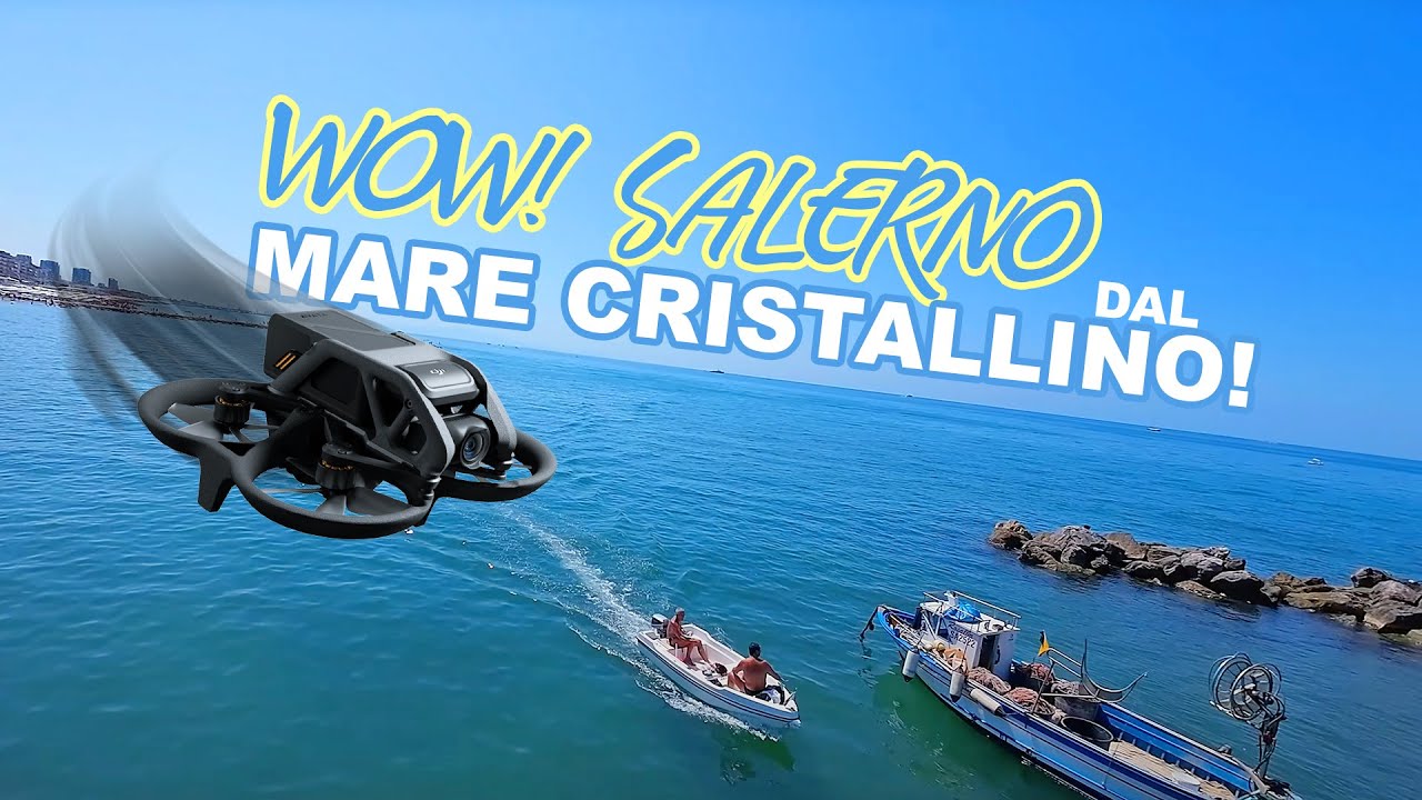 Spiaggia di Mercatello Pastena Salerno mare limpido drone fpv DJI