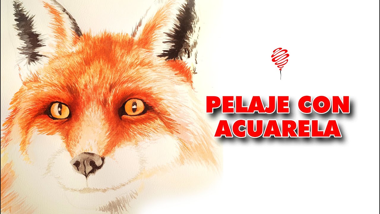 Cómo pintar pelaje de animales con ACUARELA / How to paint animal fur with WATERCOLOR