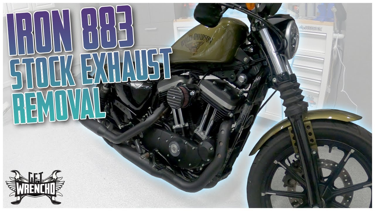 Harley Iron 883 Mod: Stock exhaust removal