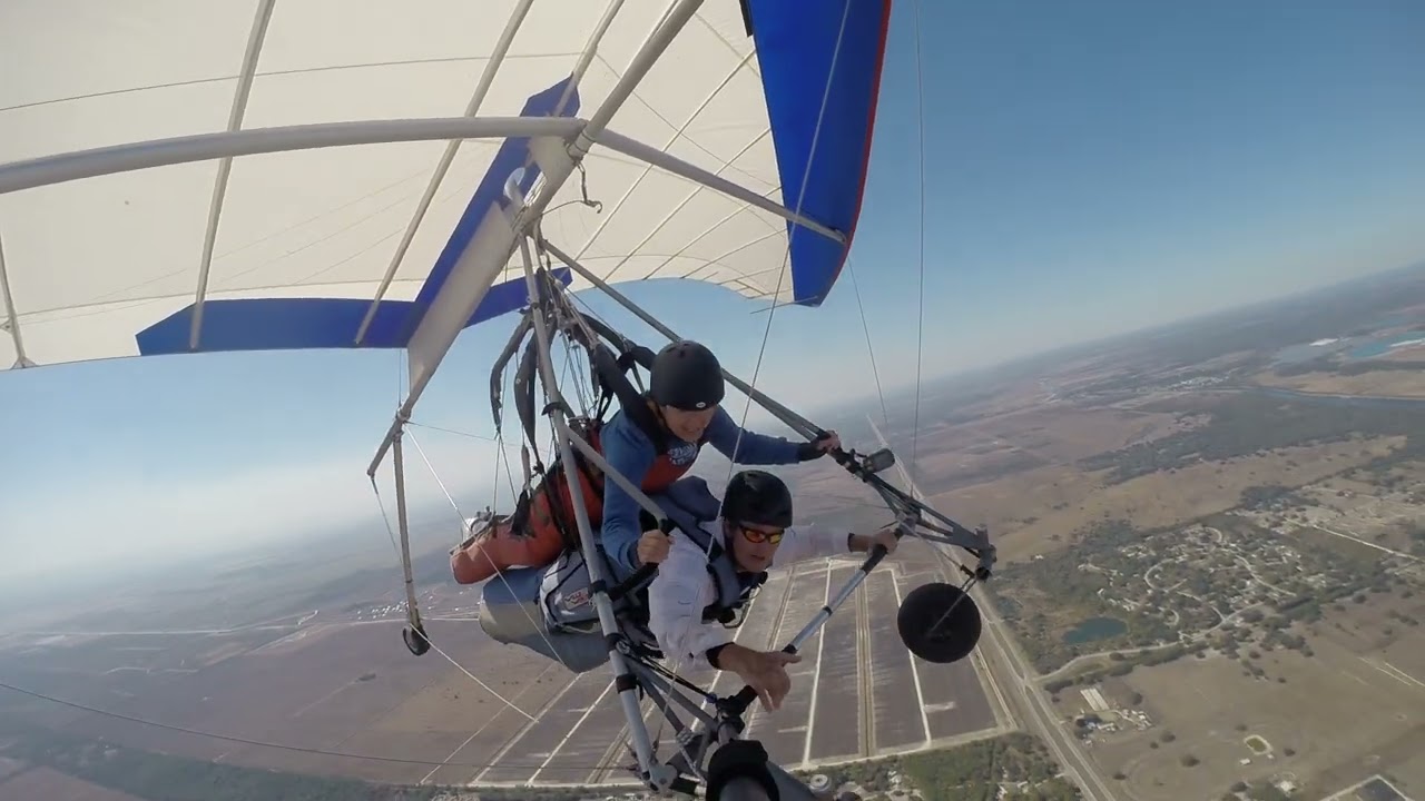 Linda's 65th birthday tandem hang gliding adventure