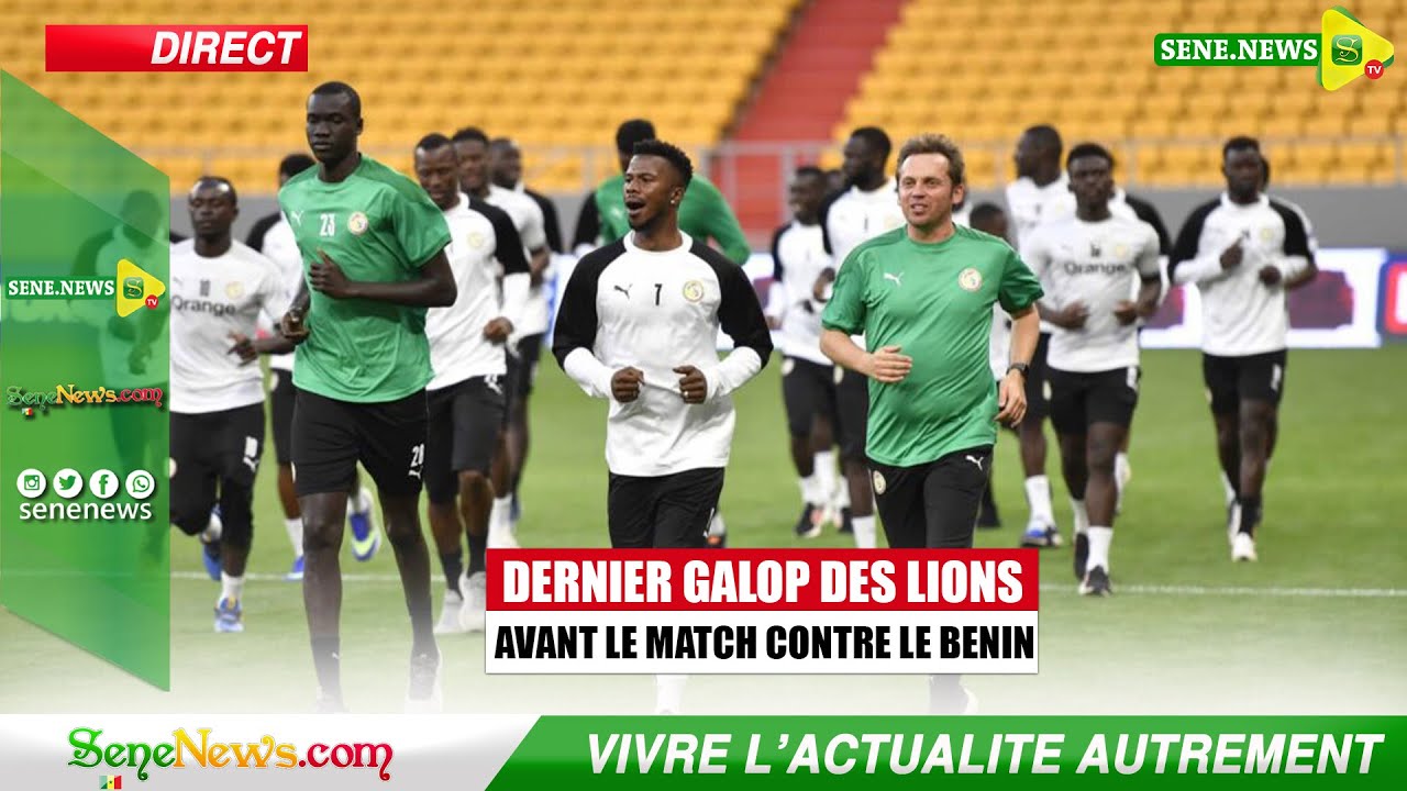 Direct - Stade Abdoulaye Wade :Suivez le dernier entraînement des Lions avant le match face au Bénin