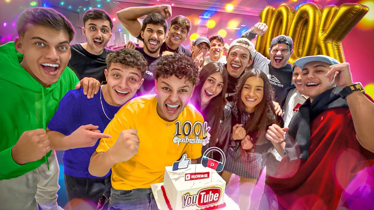 ESSA FESTA DE 100MIL INSCRITOS SAIU DO CONTROLE!!!