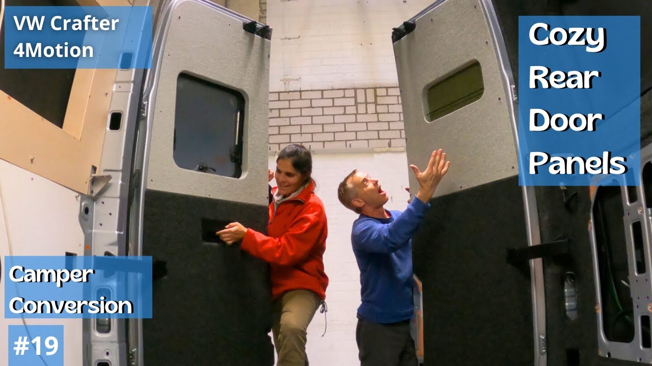 Cozy Back Door Panels with Fabric and Insulation| VW Crafter 4x4| DIY Camper