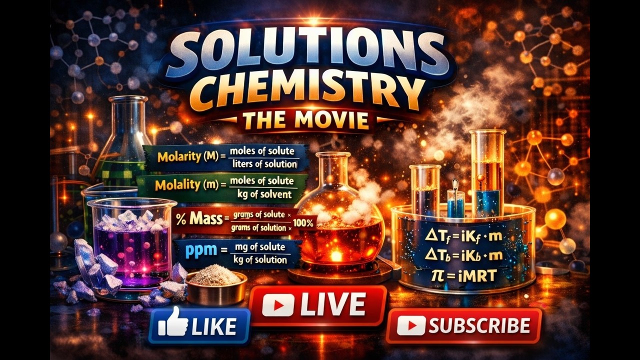 SOLUTIONS CHEMISTRY THE MOVIE LIVE #solutionchemistry  #generalchemistry