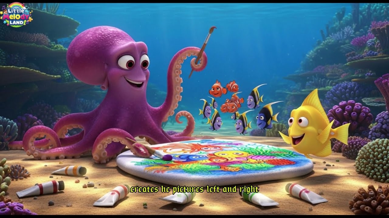 Ten little fish swimming in the sea1