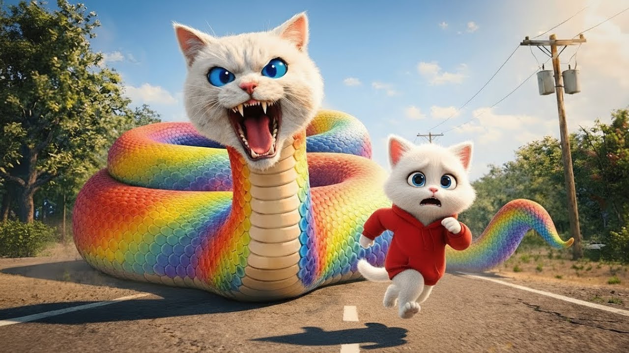 😱OMG 😨🐍A Tiny Kitten Meets a Snake… Then Something Inside Takes Over  | AI Cat Story