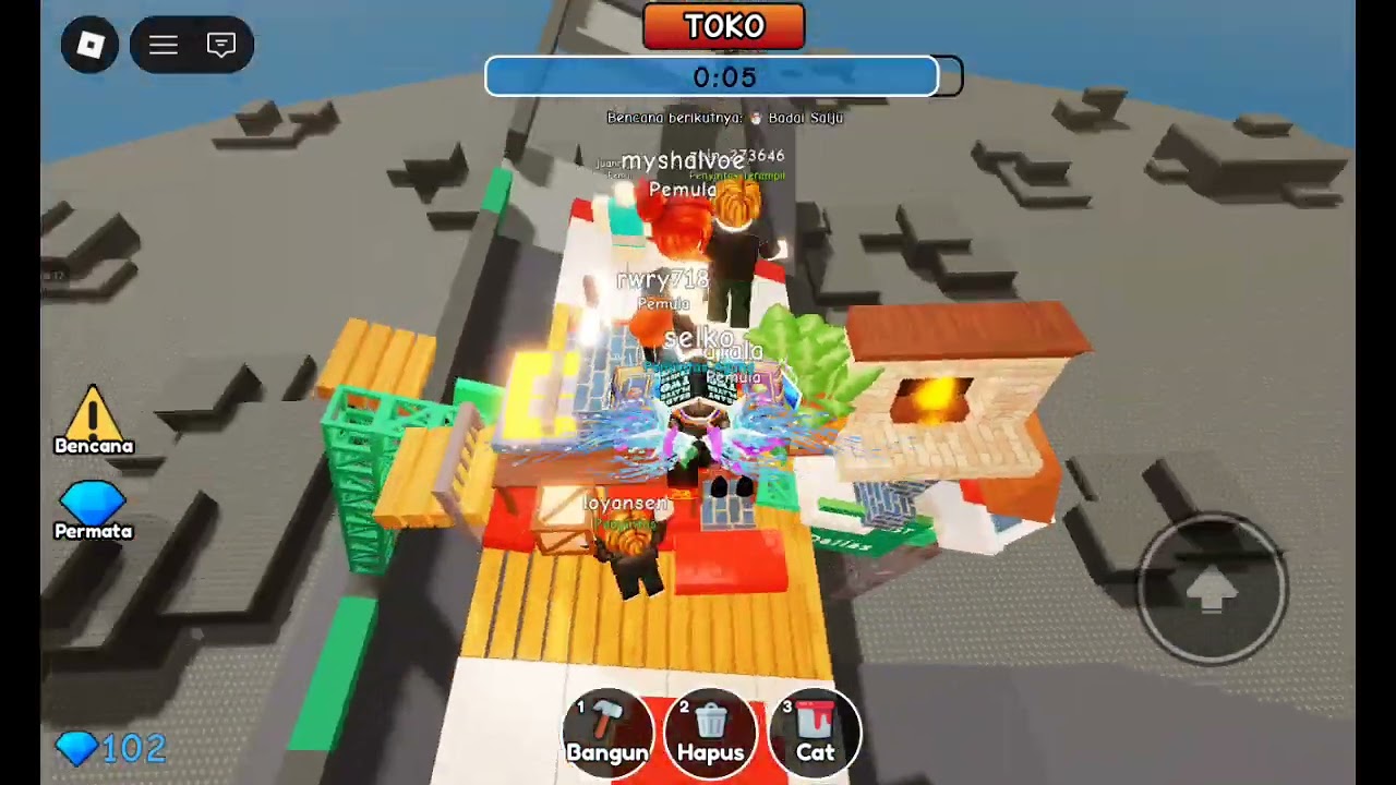Bertahan  hidup  di bencana  alam  di roblox 