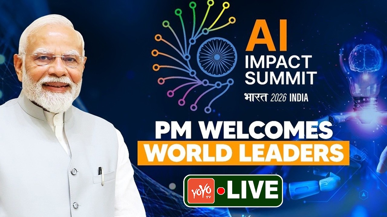 LIVE: PM Modi Warmly Receives World Leaders for India AI Impact Summit at Bharat Mandapam | YOYO TV