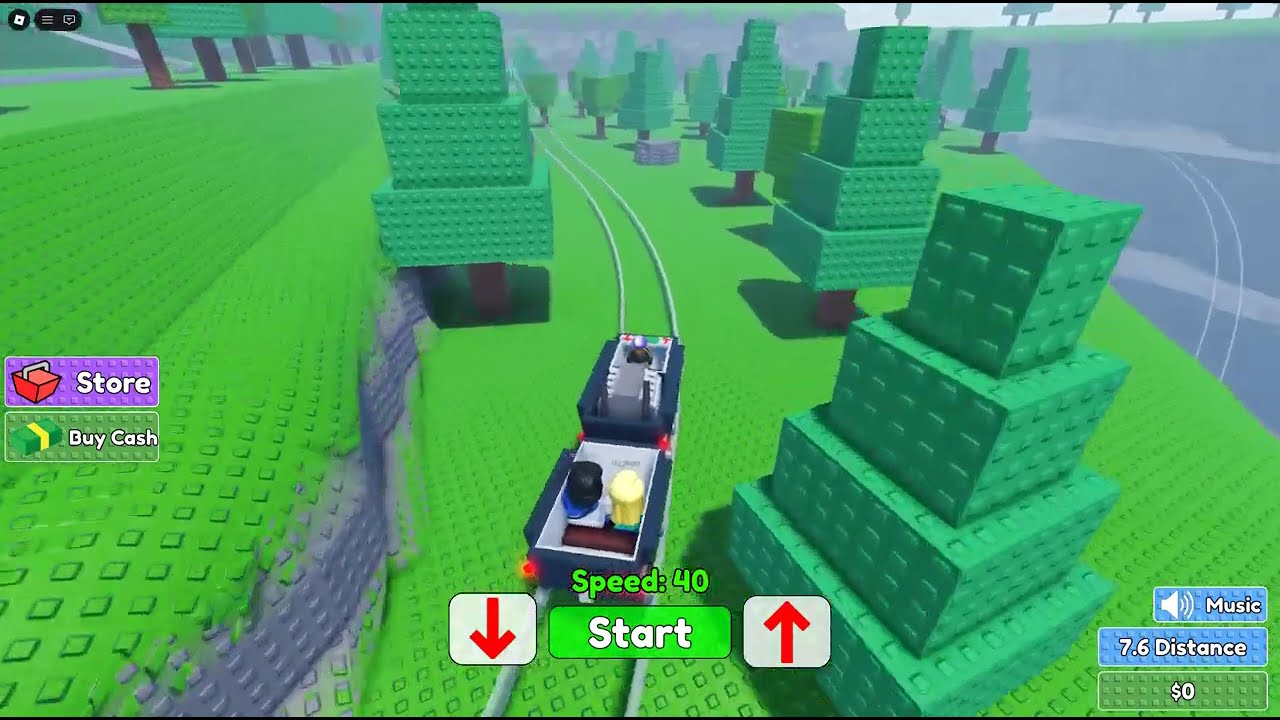 Roblox Ride a cart( Didn't go as planned)