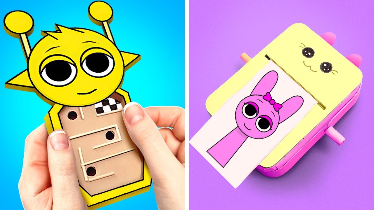 DIY Cardboard Sprunki Crafts🏥 *Miniature Crafts For Little Sprunki*
