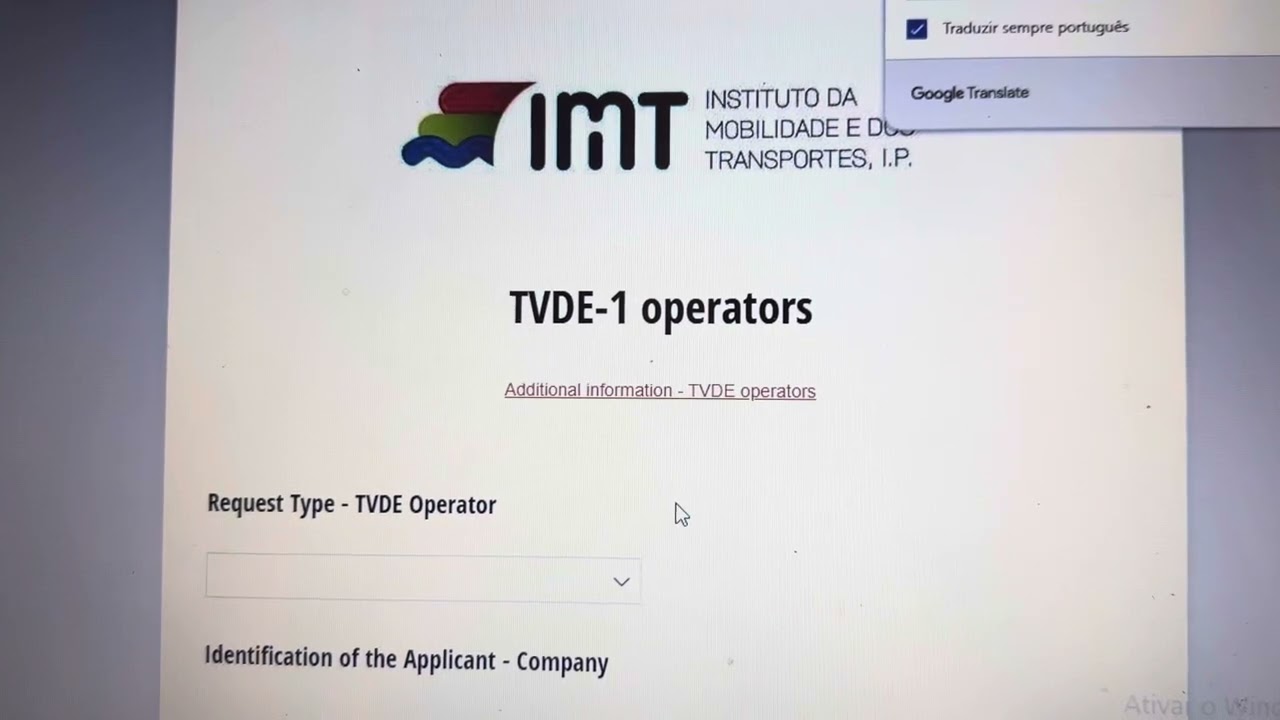How to apply operadores de tvde license