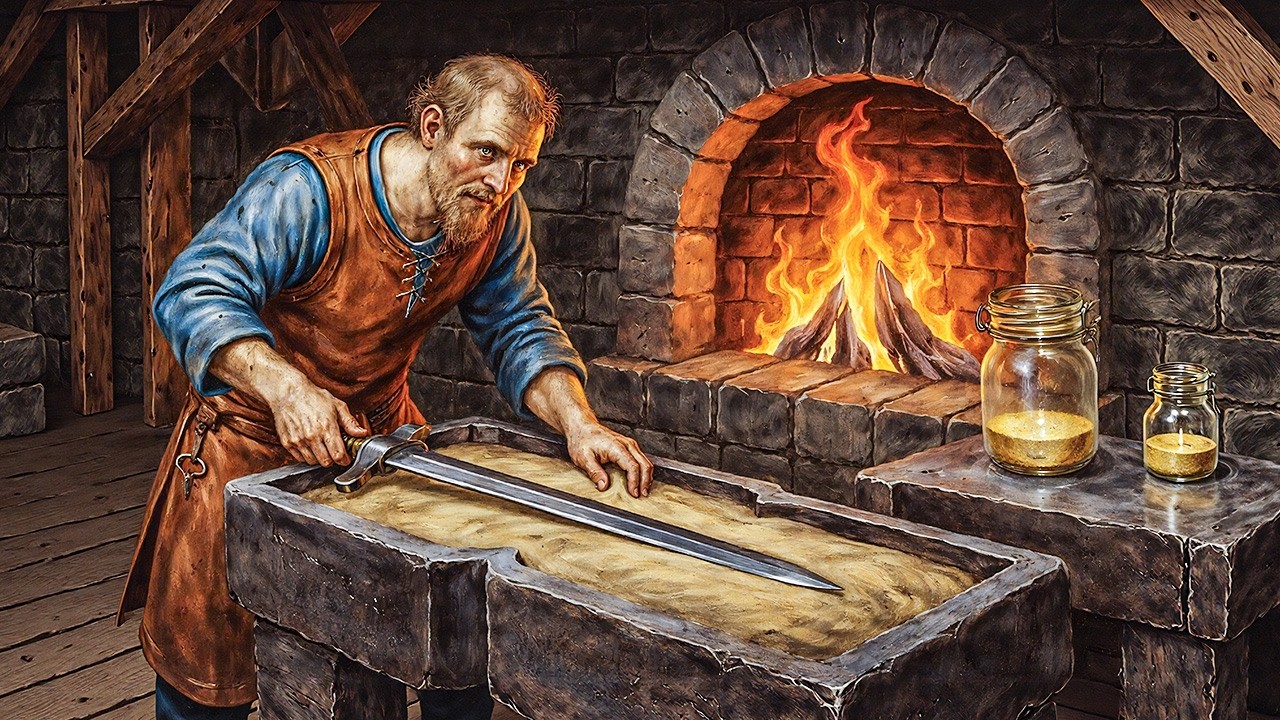¿ARENA convertida en ACERO? Así forjaban los herreros medievales ESPADAS IMPRESIONANTES