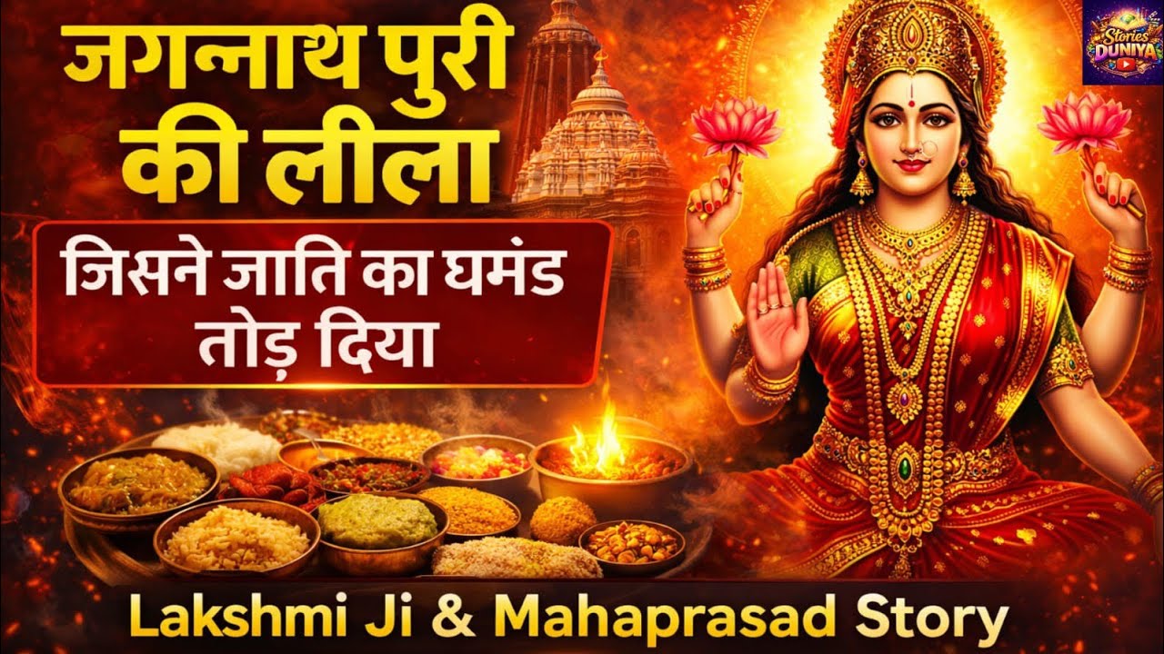 जगन्नाथ पुरी की लीला😱| जिसने जाति का घमंड तोड़ दिया | Lakshmi Ji & Mahaprasad Story |Stories Duniya 
