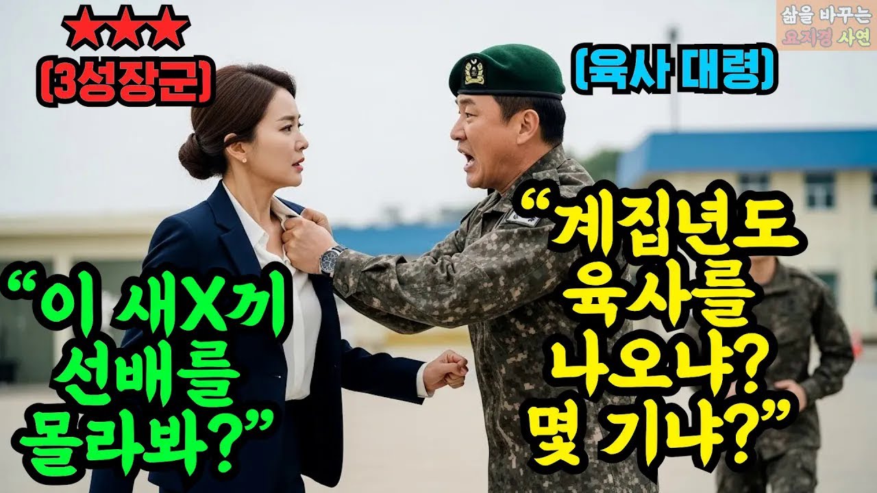 육사 쓰리스타 여장군을 몰라보고 니 년도 육사냐 몇 기야 개무시하던 대령의 충격적인 결말 #오디오북
