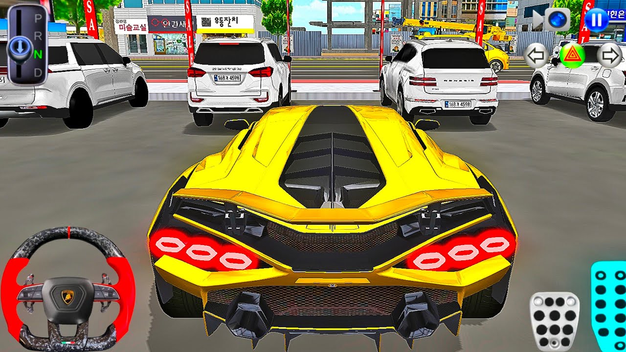 New Golden Lamborghini For Parking 🅿️ - 3D Driving Class 2026 - Best Android iOS car Gameplay