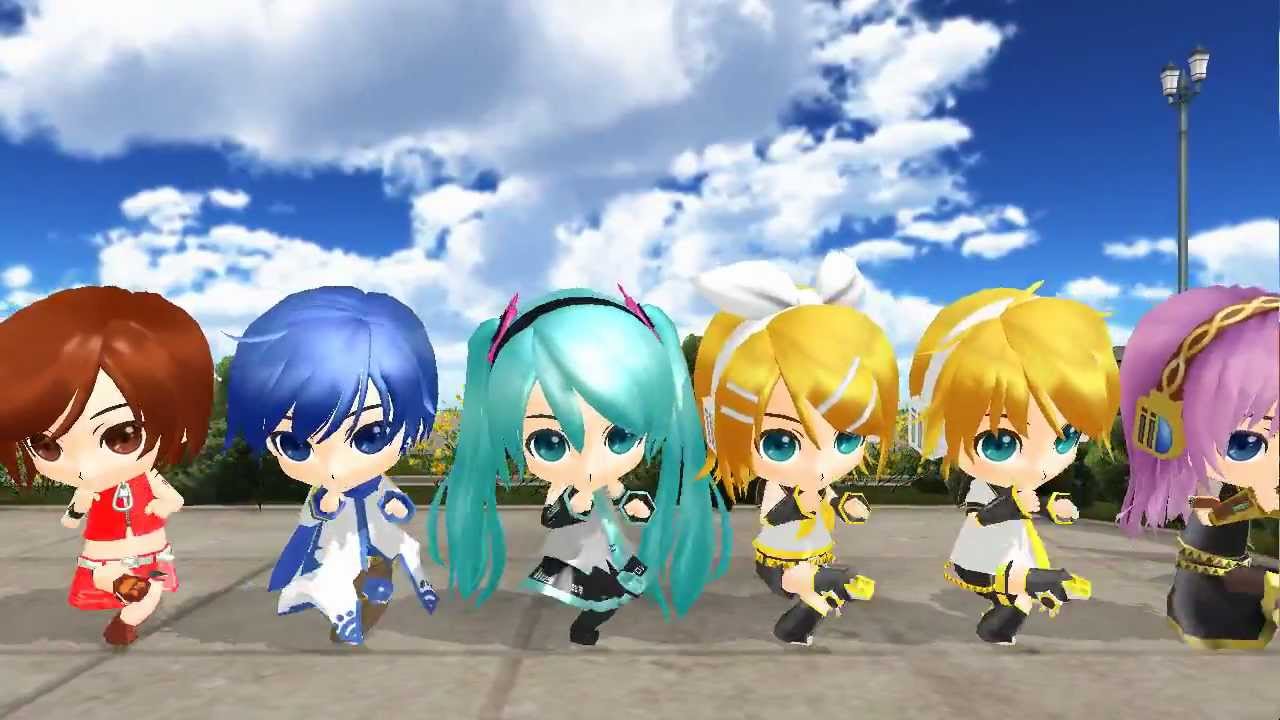 [MMD]Popipo Miku, Rin, Len, Luka, Kaito y Meiko
