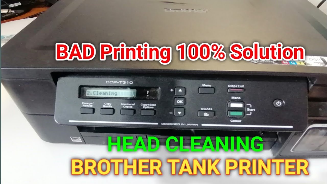 Brother DCP T310 (BAD Printing) How to Cleaning Print Head