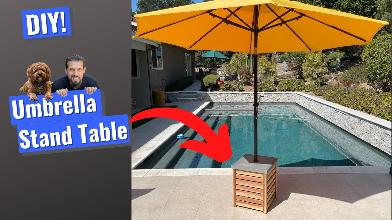 DIY Umbrella Stand Table