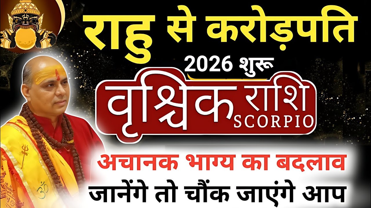 वृश्चिक राशि 2026 में राहु बनाएगा करोड़पति 🔥 जानिए सटीक भविष्यवाणी | Vrishchik Rashi 2026 | Scorpio 