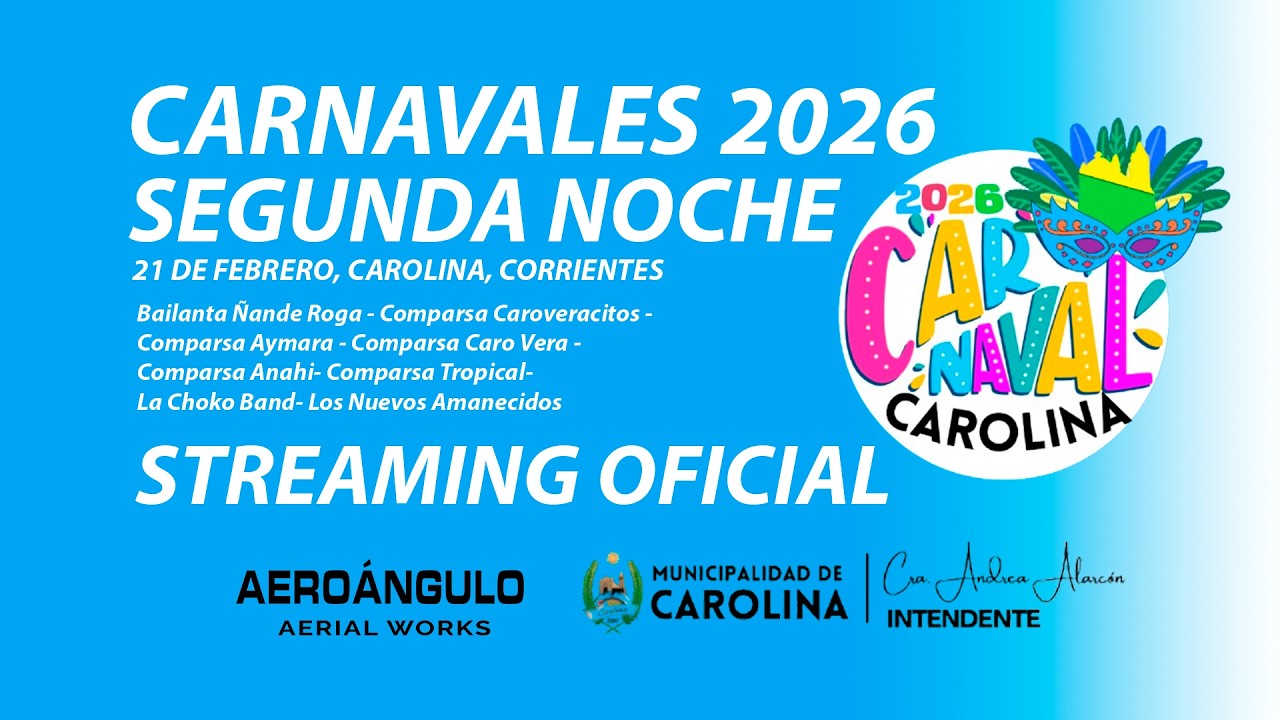 SEGUNDA NOCHE DE LOS CARNAVALES DE CAROLINA CORRIENTES