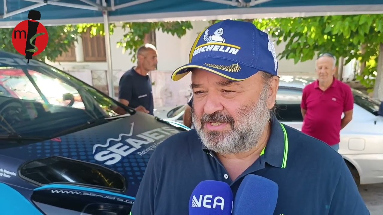Ο πρόεδρος της ΑΕΚ Μ. Ηλιόπουλος στην Ανάβαση Ομαλού στα Χανιά