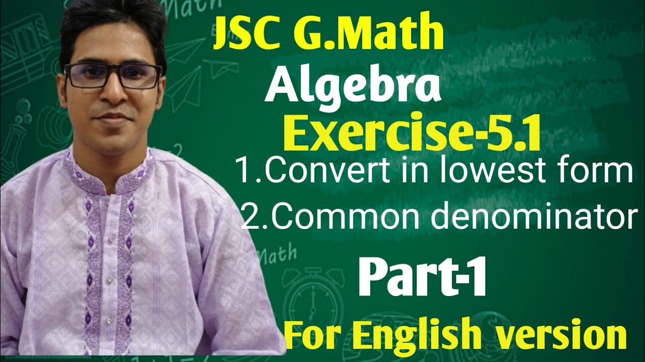 JSC Math Algebra Exercise5.1( part-1) Online Class English Version