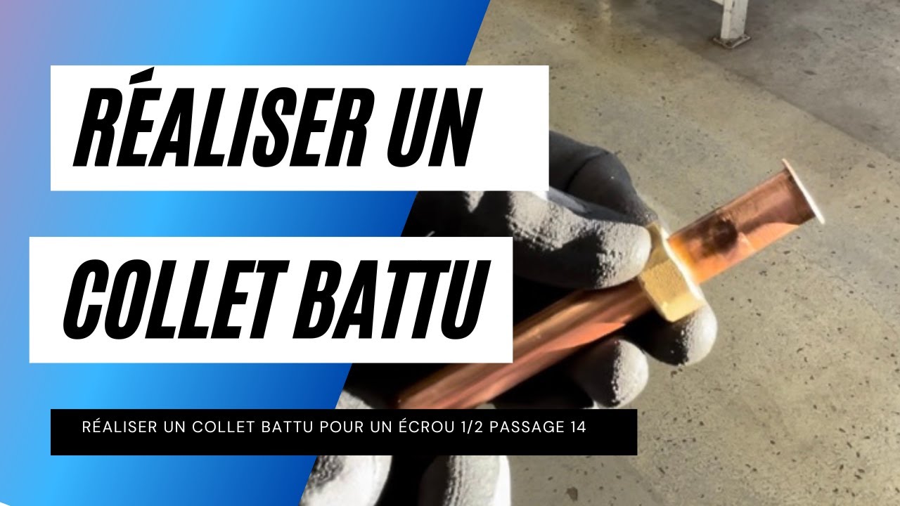 To create a flared end for a 1/2 bore nut 14