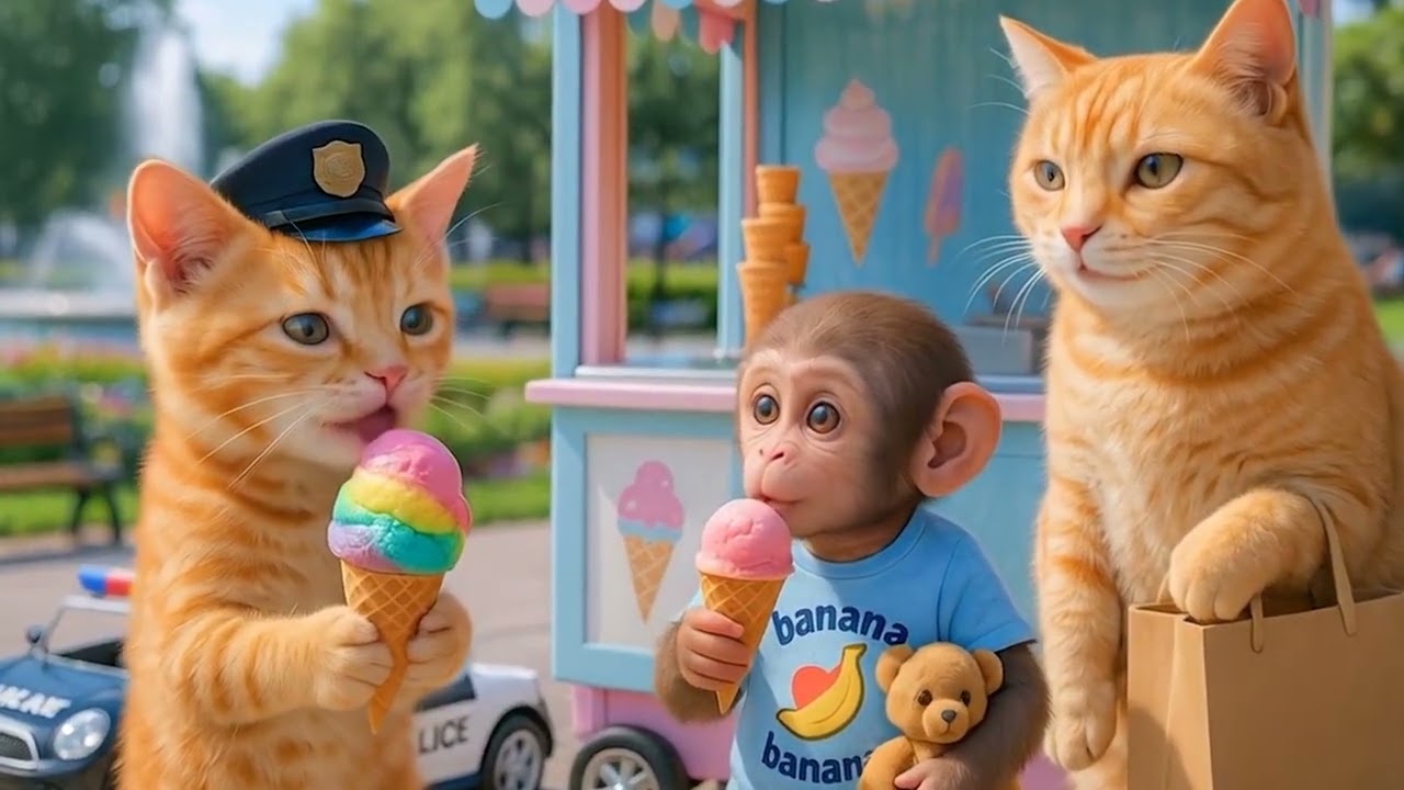 Mama Cat Trims Fur on the Farm and Makes Tiger Hat For Kittens At Home🐾🎩🐯