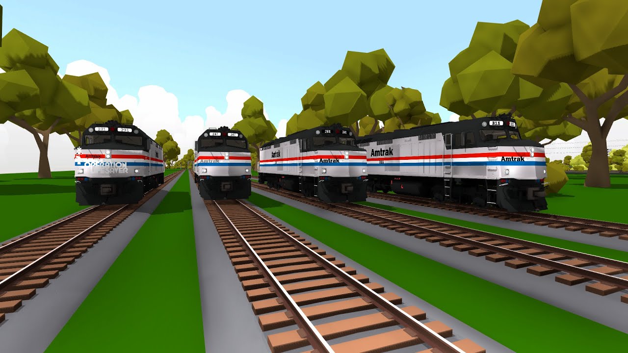 I Made Amtrak F40PHR Locomotives in Rolling Line