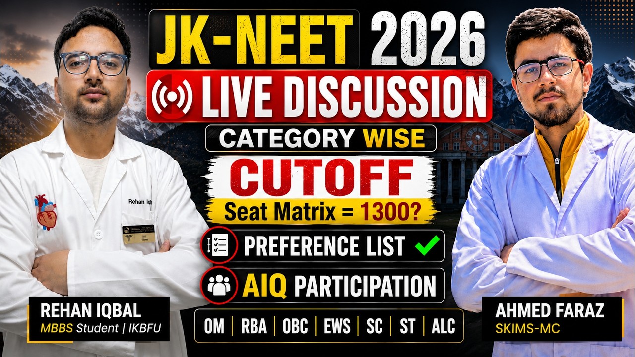 JK NEET 2026 LIVE Cut Off Discussion with Dr Ahmed Faraz & Rehan Iqbal | @Faraz_mbbs
