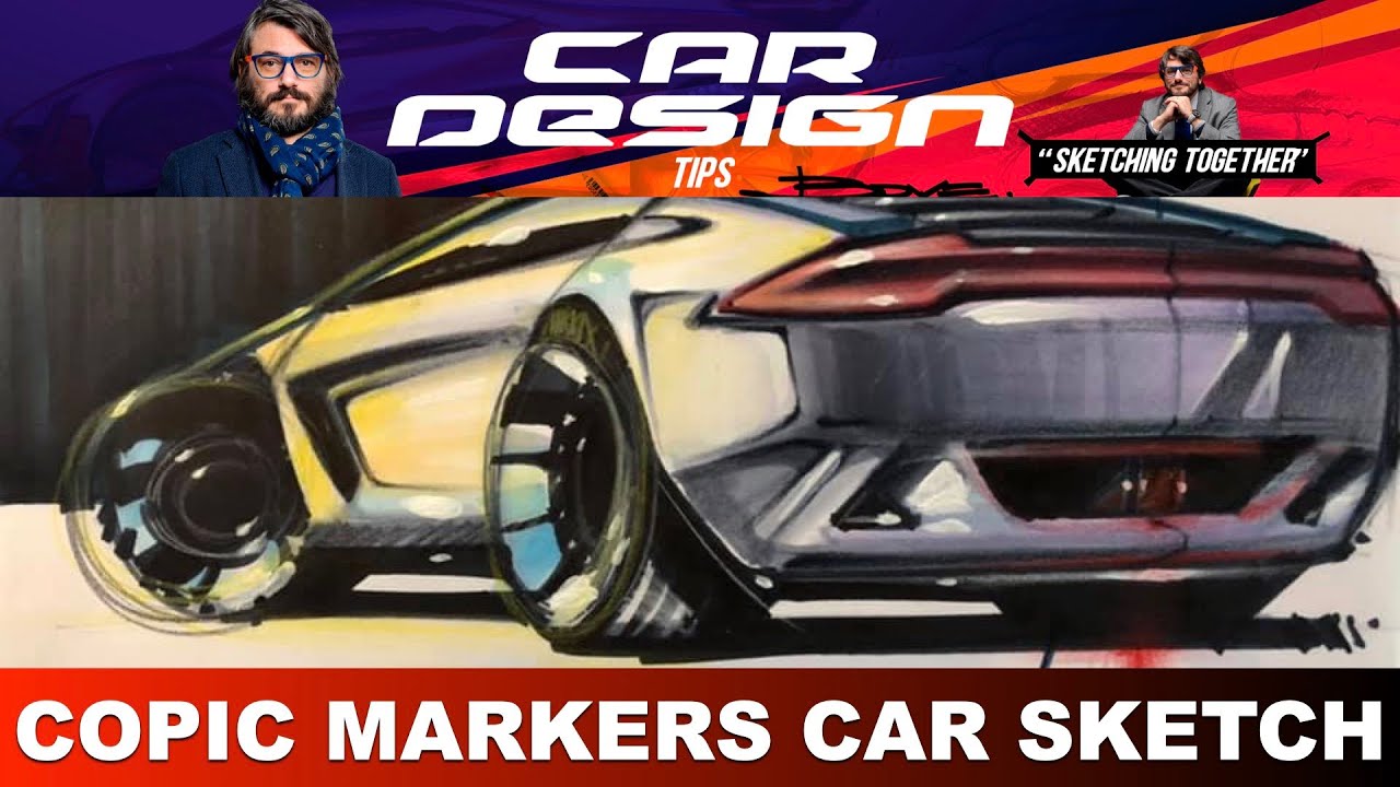Copic Markers Car Sketch by Luciano Bove