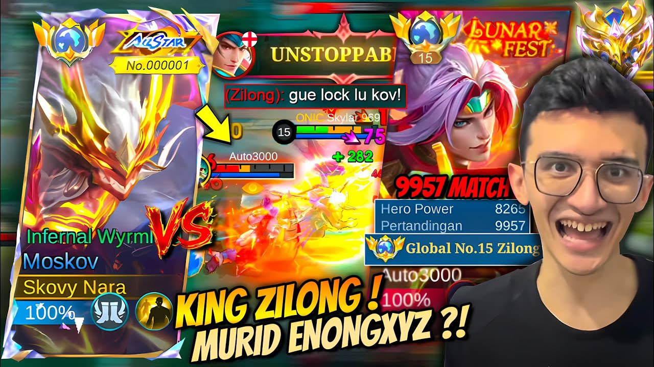 MATCH PALING BRUTAL☠️ NABRAK MURID ENONG GLOBAL ZILONG 9K MATCH! PERTARUNGAN MMR MENEGANGKAN! ~ MLBB
