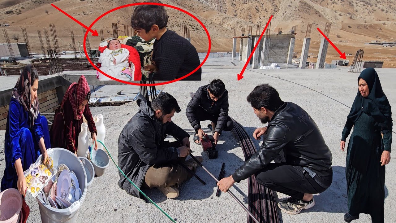 The start of the building electrification project in Zahra's nomadic family