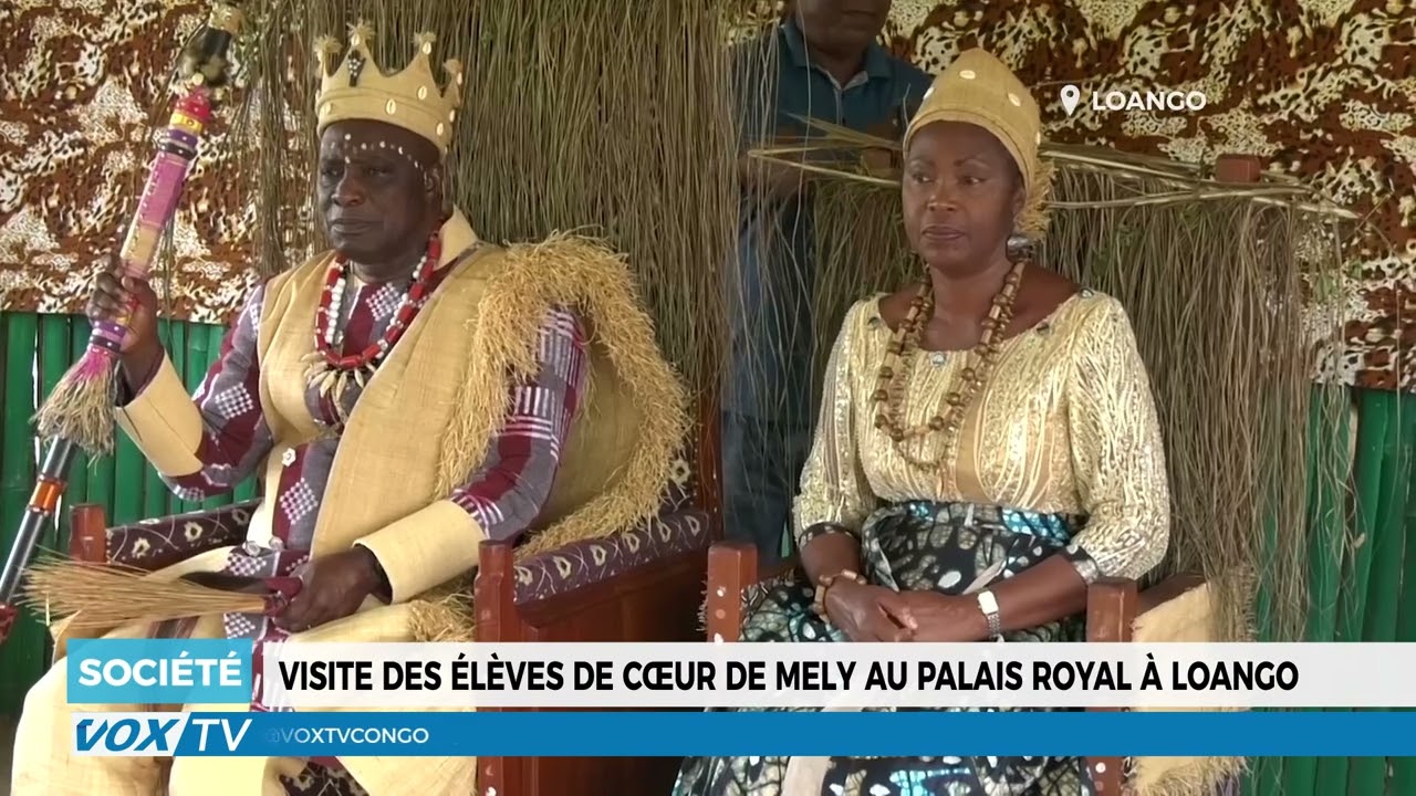 Les élèves de Cœur de Mely visitent le Palais Royal à Loango