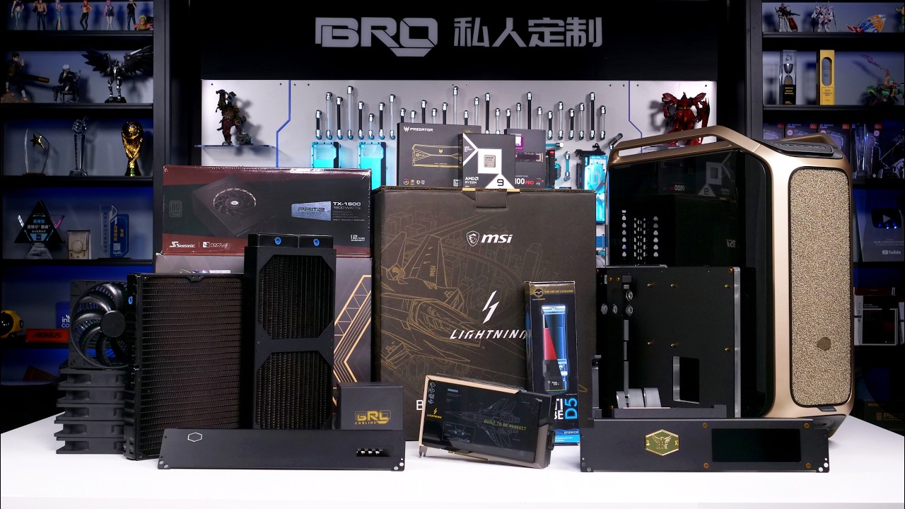 「BRO」What Does a $20,000 Custom Loop Look Like? (RTX 5090 LIGHTNING Z + 192GB RAM) #pcbuild