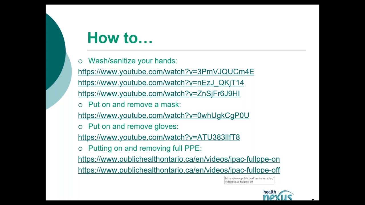W36-E Webinar: Infection Prevention and Control in Primary Care and Community Settings