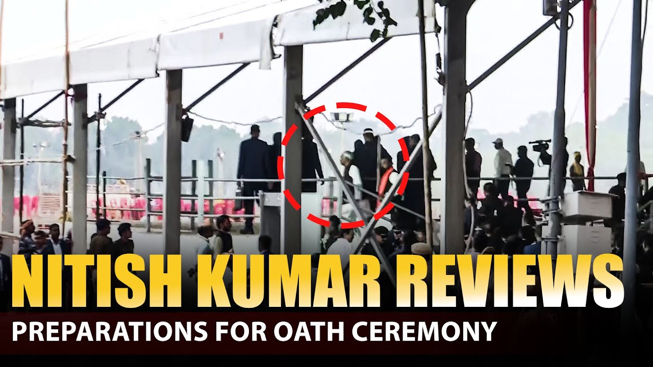 Bihar CM elect Nitish Kumar reviews preparations for oath ceremony of new Govt at Gandhi Maidan