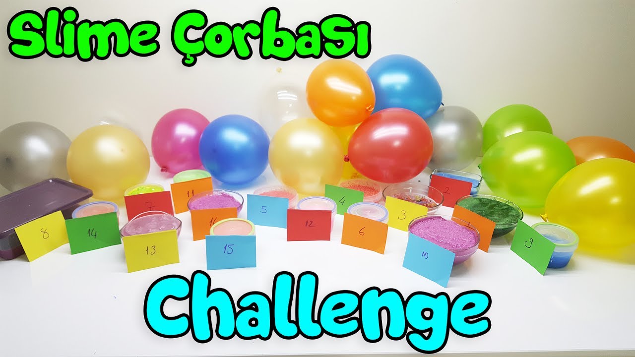 Balondan Ne Çıkarsa Slime Çorbası Challenge - Çok Eğlenceli