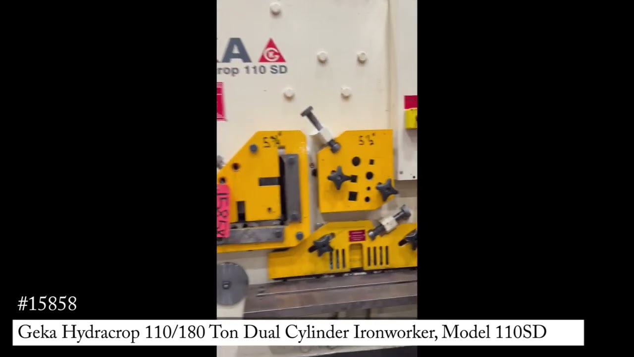 Geka Hydracrop 110/180 Ton Dual Cylinder Ironworker, Model 110SD - 2015, 15858