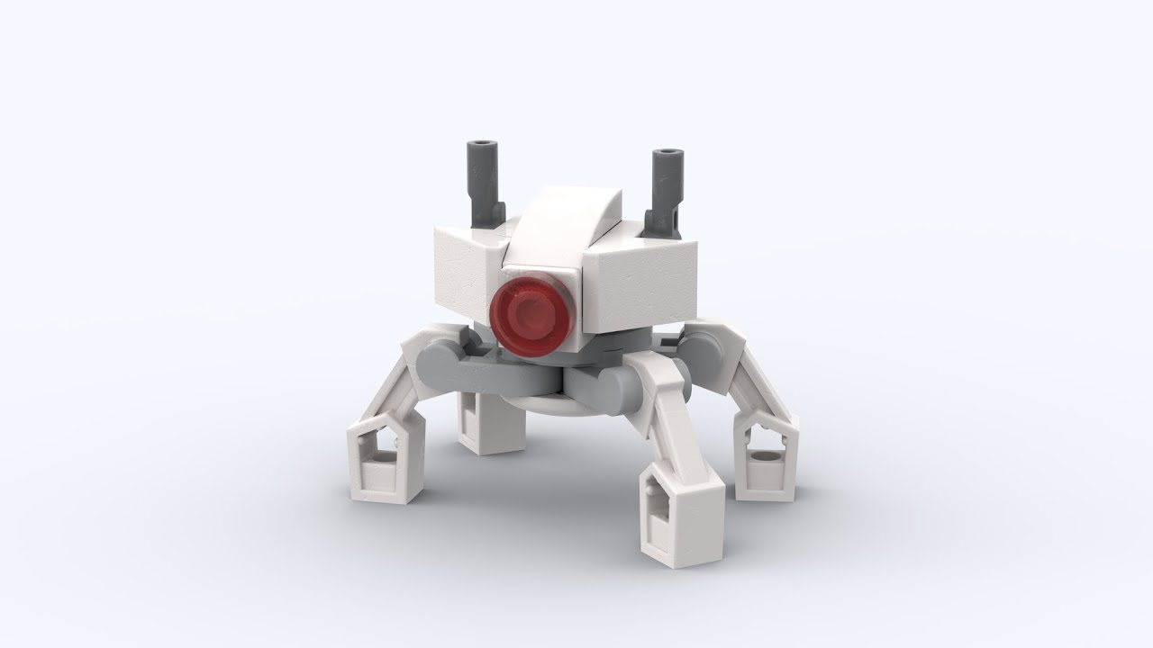 Affordable LEGO Sentry Bot Building Animation