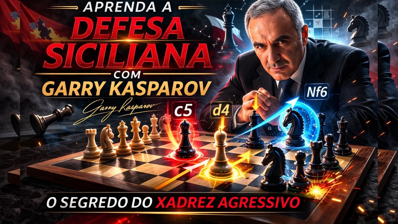 Como Jogar a Defesa Siciliana do Jeito de Kasparov  Guia Completo Passo a Passo