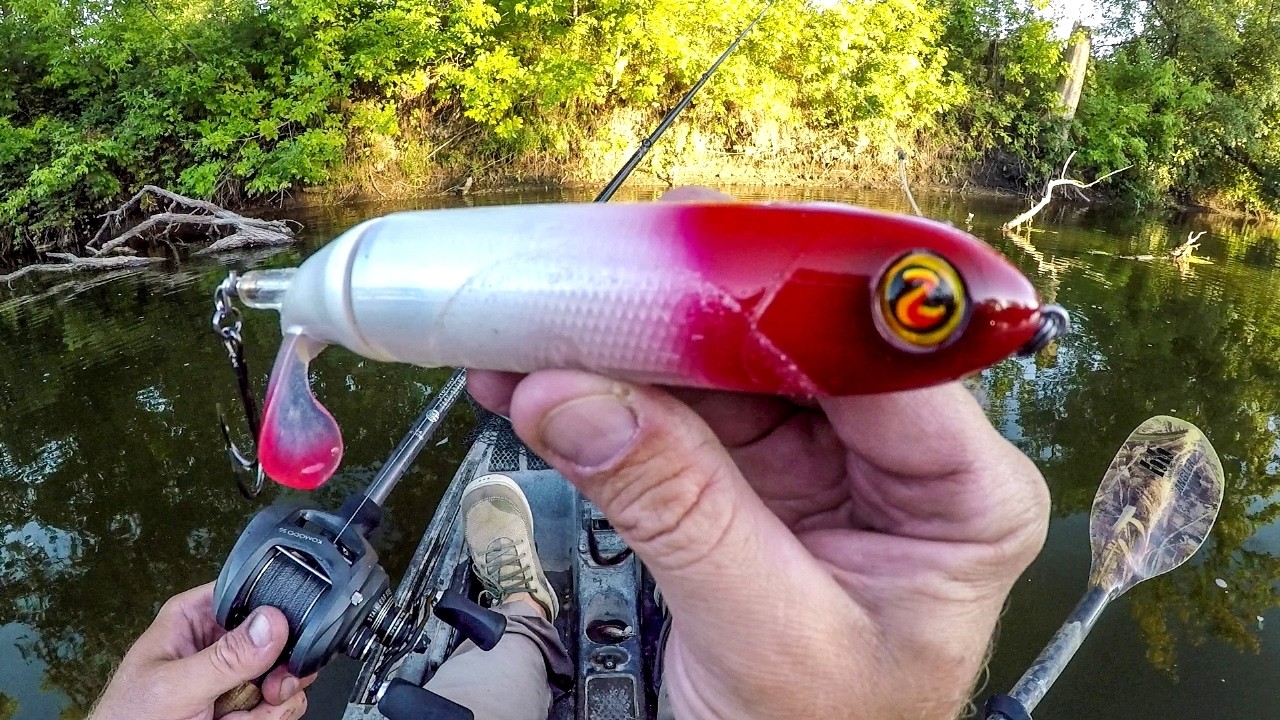 Охота на речных монстров с огромным Whopper Plopper!
