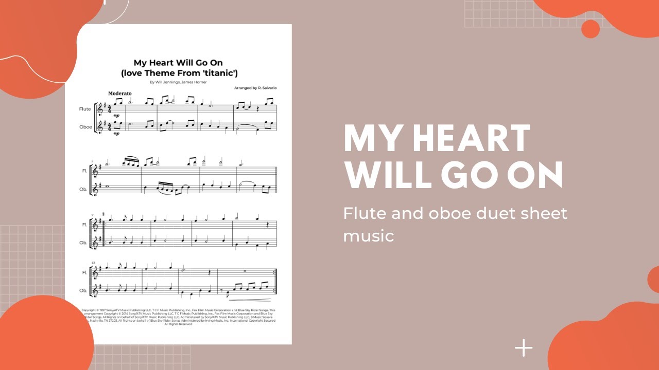 My Heart Will Go On Flute and Oboe Duet Sheet Music