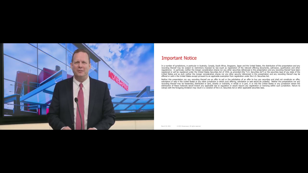 Konecranes’ 2021 AGM: President and CEO Rob Smith’s review