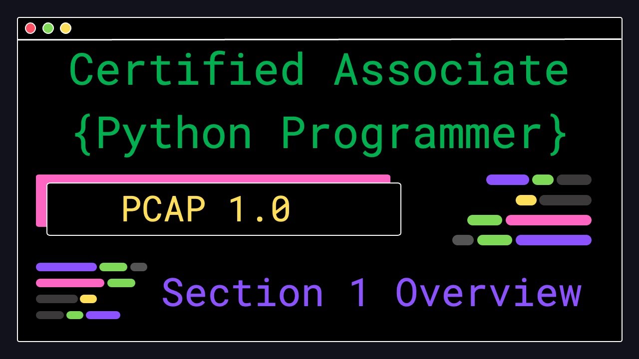PCAP 1.0 - Обзор раздела 1 - Сертифицированный программист Python уровня Associate